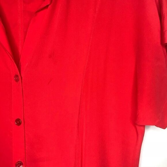 Rachel Zoe Sz 0 Red Silk Romper - Picture 4 of 7